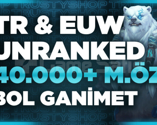 TR-EUW BANSIZ 40-75K MAVİ ÖZ 30 LEVEL UNRANKED