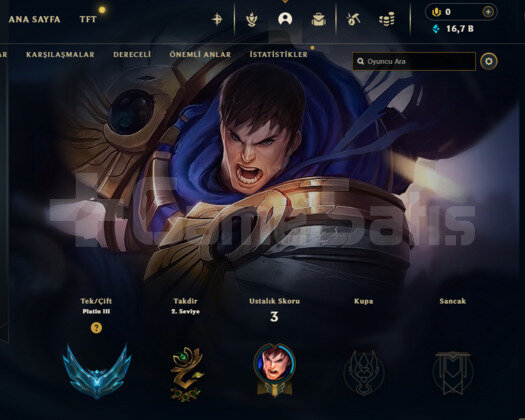LOL TR SERVERI FRESH ACC +45LP PLAT3
