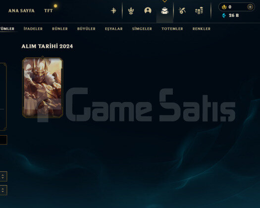 LOL TR SERVERI FRESH ACC +45LP PLAT3 VE KOSTÜM