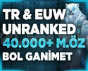 TR-EUW BANSIZ 40-75K MAVİ ÖZ 30 LEVEL UNRANKED