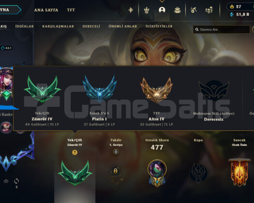 LOL+TFT hesabı