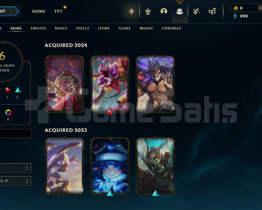 EUW Unranked | 6 Kostüm - 31 Hero | LoL Hesap