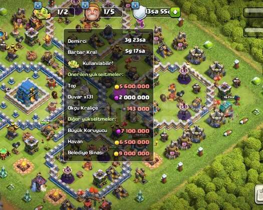 COC MAX TH12 COM UYGUN FİYATA YOK BÖYLE