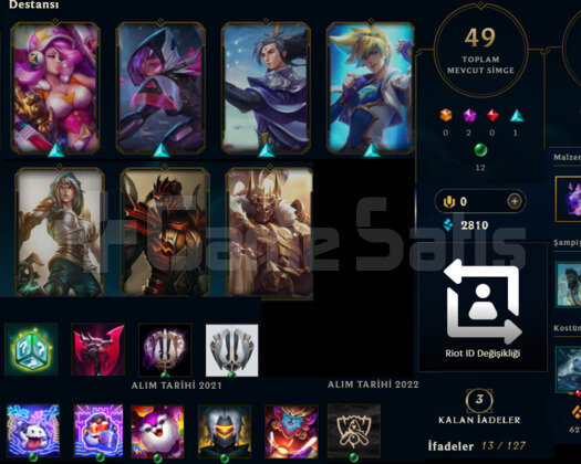 60 LVL HANDMADE LOL HESABI