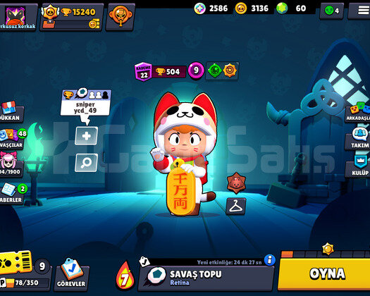15240 KUPA VE 50 KARAKTER. FIRSAT HESABI