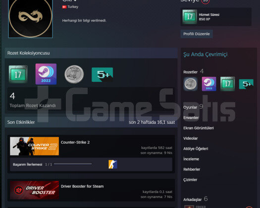 7 Madalyalı Temiz Steam Hesabı
