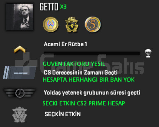 3 MADALYA | CS2 PRIME | GUVEN FAKTORU YESIL