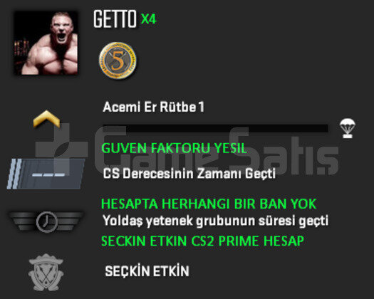 CS2 PRIME GUVEN FAKTORU YESIL