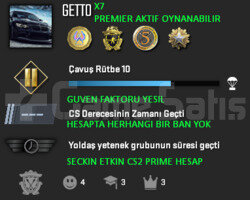 PREMIER AKTIF CS2 PRIME | 4 MADALYA | YESIL FAKTOR