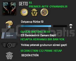 PREMIER ACIK | CSGO PRIME | GUVEN FAKTORU YESIL