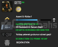 CS2 PRIME GUVEN FAKTORU YESIL