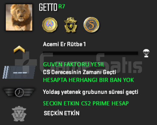 3 MADALYA | CS2 PRIME | GUVEN FAKTORU YESIL