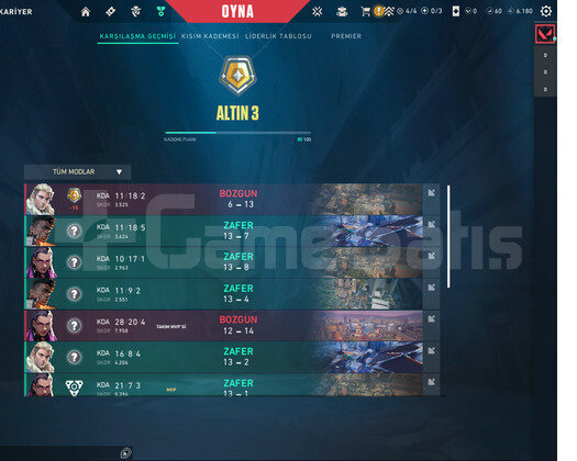 GOLD 3 MMR YÜKSEK HESAP