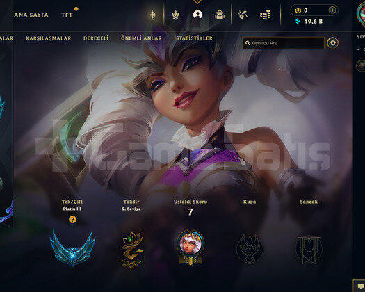 EUW Plat 3 | 1 Kostüm - 21 Hero | LoL Hesap