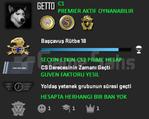 PREMIER ACIK | CSGO PRIME | GUVEN FAKTORU YESIL