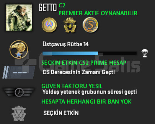 PREMIER ACIK | CSGO PRIME | GUVEN FAKTORU YESIL