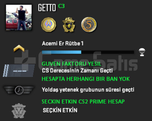 3 MADALYA | CS2 PRIME | GUVEN FAKTORU YESIL