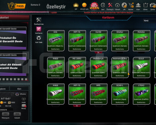 SINIRSIZLI + ESPOR DESENLİ + QUANTUM DOLU HESAP