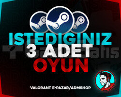 İSTEDİĞİNİZ 3 OYUN + GARANTİ