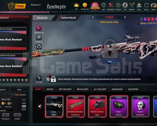 +5 SETLİ EFSO HESAP FULL DOLU
