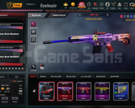 +5 SETLİ EFSO HESAP FULL DOLU