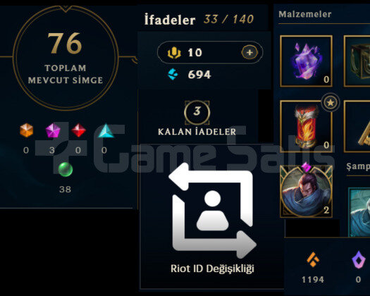 111 LEVEL MAINLIK HANDMADE LOL HESABI