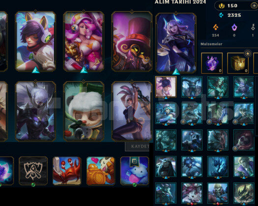 34 ŞAMPİYON DOLU GANİMETLİ LOL HESABI