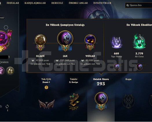 187 SEVIYE 230K JAX 20 KOSTUM 100 HERO DEMIR HESAP