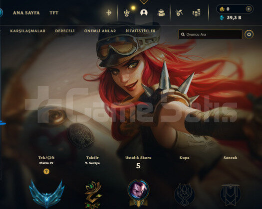 EUW PLAT4 FRESH ACC 39.3K MÖ + 1 SKİN