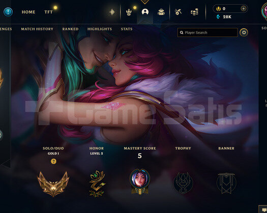 EUW Gold 1 | 1 Kostüm - 28K Mö | LoL Hesap