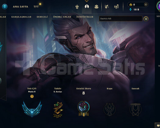 EUW Plat 2 | 1 Kostüm - 21 Hero | LoL Hesap