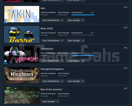 22 Seviye Dolu Steam Hesabı