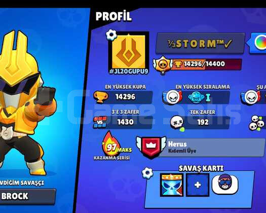 14 K KUPA EFSANE BRAWL STARS HESAP ACİL SATILIK