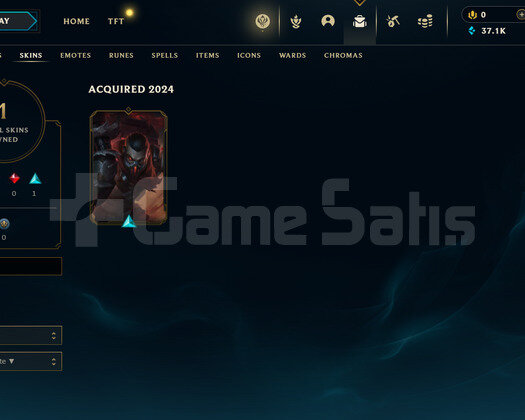 EUW Gold 2 | 1 Kostüm - 37K Mö | LoL Hesap