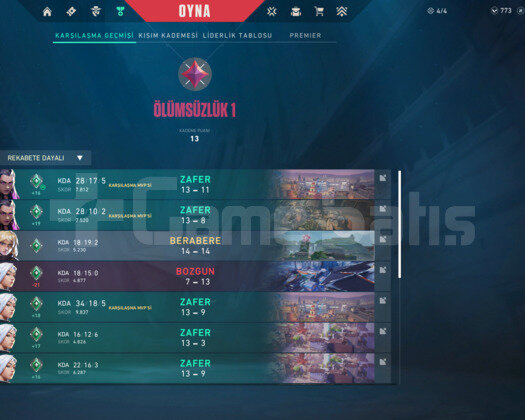 yeni sezon immo1 immortal 3 elo