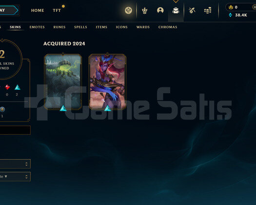 EUW Gold 2 | 2 Kostüm - 38K Mö | LoL Hesap