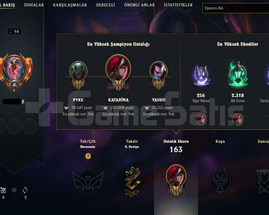 19 KOSTUM 94 SEVIYE 200K KATA HANDMADE UNRANKED