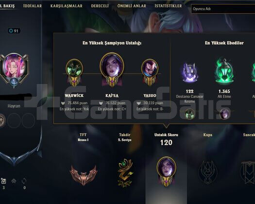 34 KOSTUM 61 HERO 91 SEVİYE DEMİR 4 HANDMADE HESAP