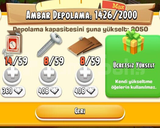 80 LVL 5000 AGİL 2000 AMBAR DEPOLU İÇİ AGİL DOLU