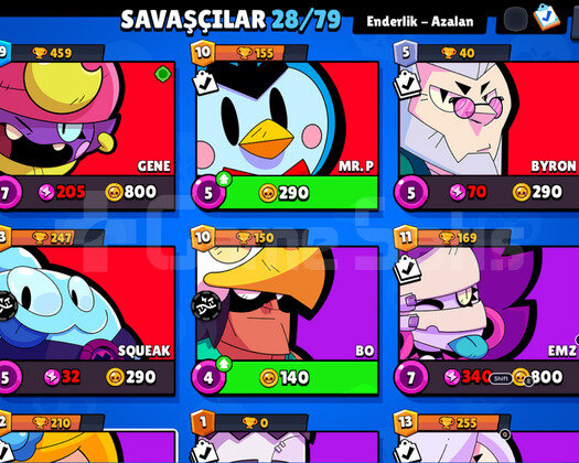 Brawl Stars 8400 Kupa Bronz Hesap