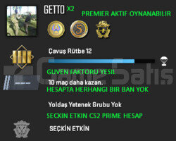 PREMIER AKTIF CS2 PRIME | 3 MADALYA | YESIL FAKTOR