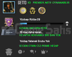 PREMIER AKTIF CS2 PRIME | 3 MADALYA | YESIL FAKTOR