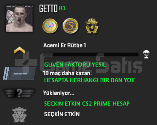 3 MADALYA | CS2 PRIME | GUVEN FAKTORU YESIL