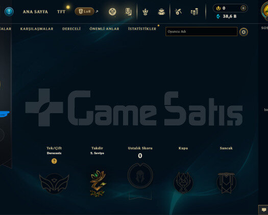 EUW UNRANKED 38K MÖ FRESH ACC YÜKSEKS MMR