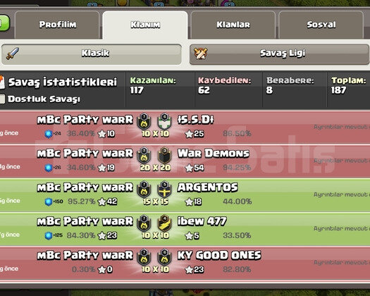 8 seviye klan