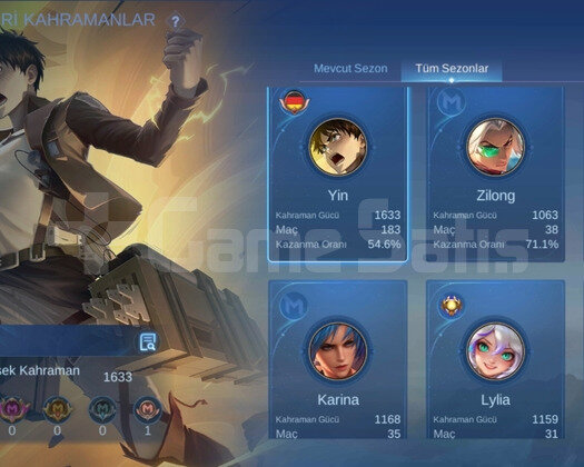 Başlangıç Hesabı,Yin Eren, İsim Değiştirme Kartı