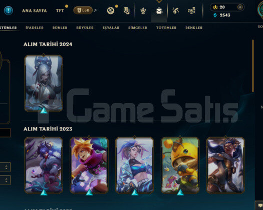 TR PLAT3 HESAP GEÇEN SEZON ZÜMRÜT BOL SKİNLİ HESAP