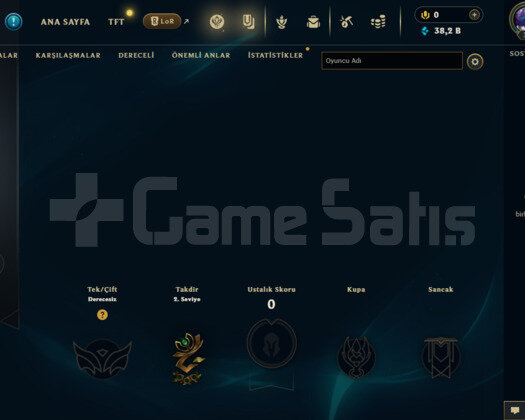 EUW UNRANKED +38K MÖ FRESH ACC YÜKSEK MMR