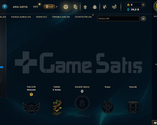 EUW UNRANKED +38K MÖ FRESH ACC YÜKSEK MMR
