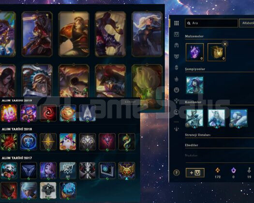 2017 KURULUM 42 SKIN 71 HERO MAINLEMELIK HESAP